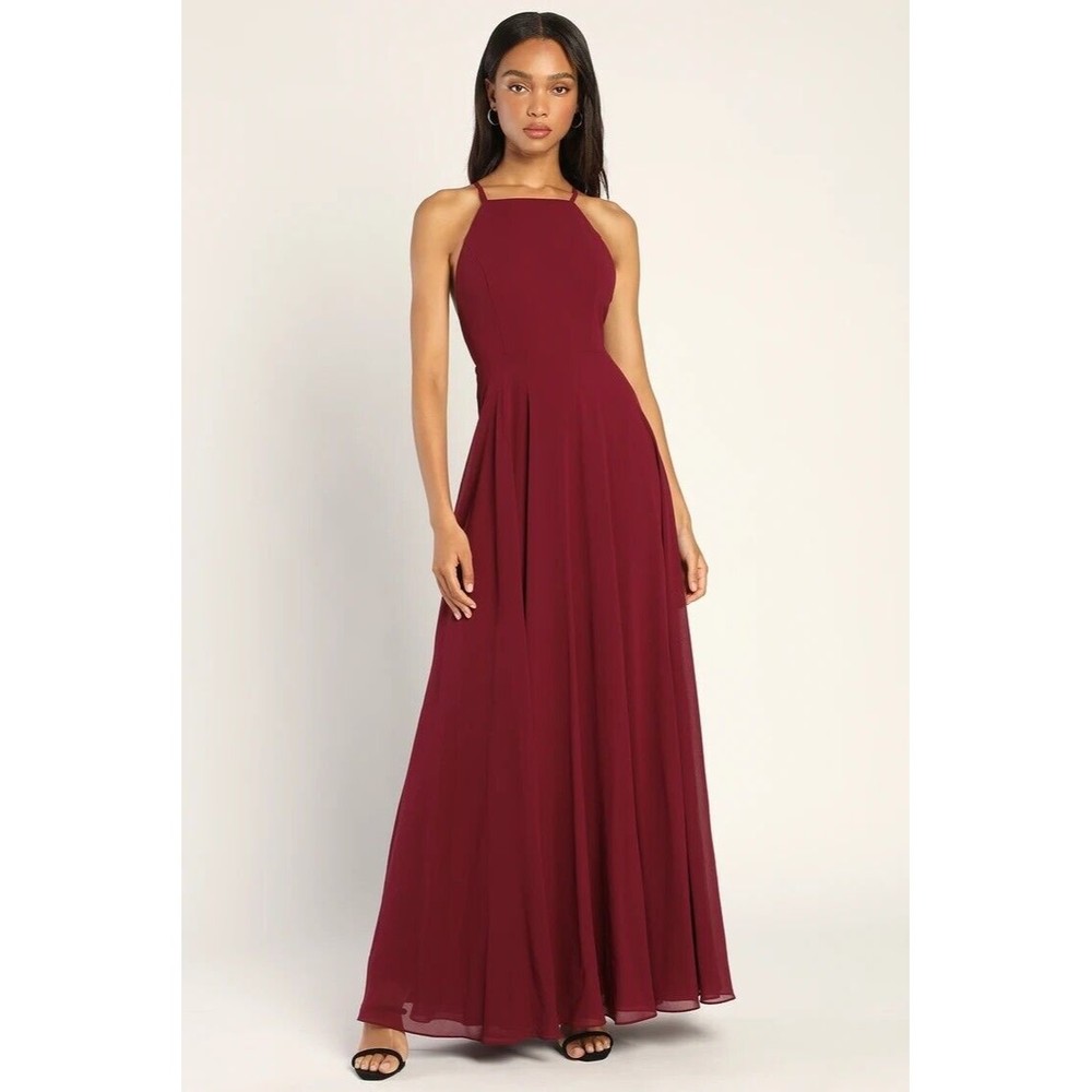 Lulu's Mythical Kind of Love Plum Purple Maxi Dress. Size XS